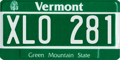 VT license plate XLO281