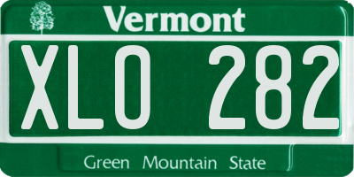 VT license plate XLO282