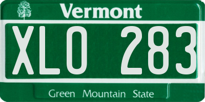 VT license plate XLO283