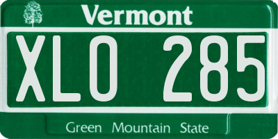 VT license plate XLO285