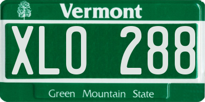 VT license plate XLO288