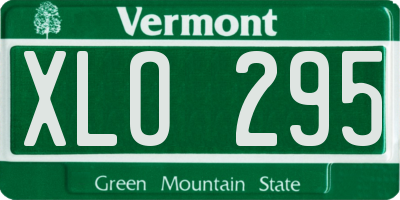VT license plate XLO295