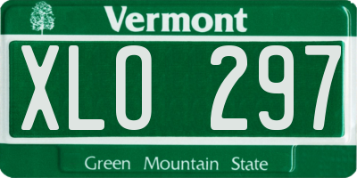 VT license plate XLO297