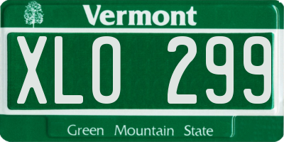 VT license plate XLO299