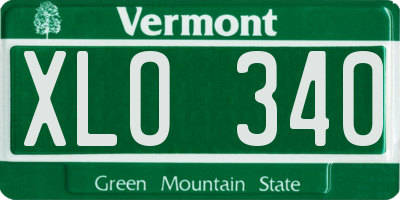 VT license plate XLO340
