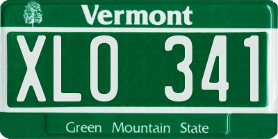 VT license plate XLO341