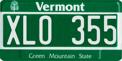 VT license plate XLO355