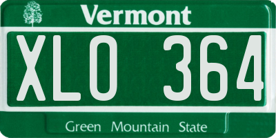 VT license plate XLO364