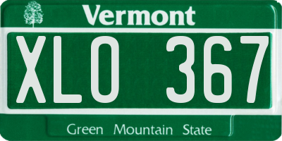 VT license plate XLO367