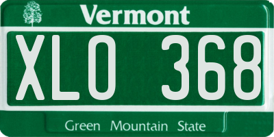 VT license plate XLO368
