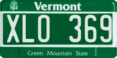 VT license plate XLO369