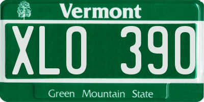 VT license plate XLO390