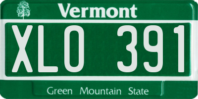 VT license plate XLO391