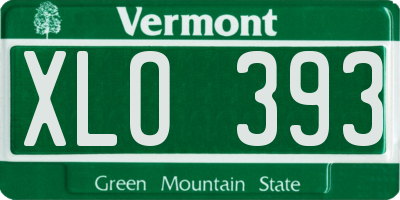 VT license plate XLO393