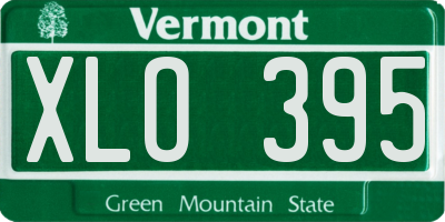 VT license plate XLO395