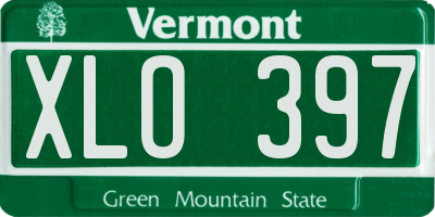 VT license plate XLO397