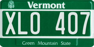 VT license plate XLO407