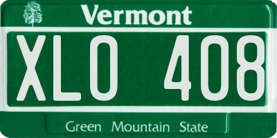 VT license plate XLO408