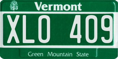 VT license plate XLO409
