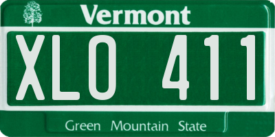 VT license plate XLO411