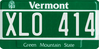 VT license plate XLO414