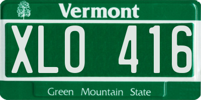 VT license plate XLO416
