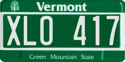 VT license plate XLO417