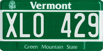 VT license plate XLO429