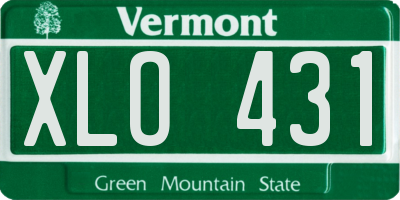 VT license plate XLO431