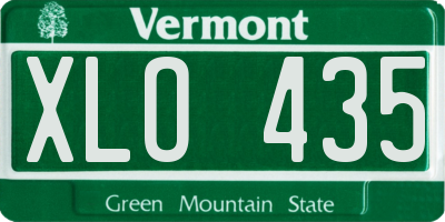 VT license plate XLO435
