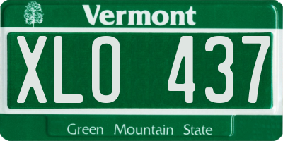 VT license plate XLO437