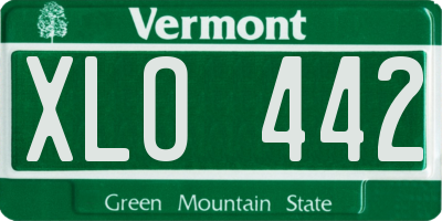 VT license plate XLO442