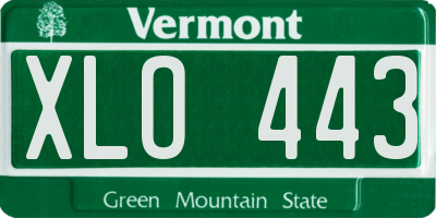 VT license plate XLO443