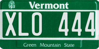 VT license plate XLO444