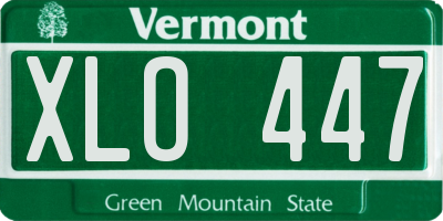 VT license plate XLO447