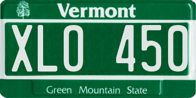 VT license plate XLO450