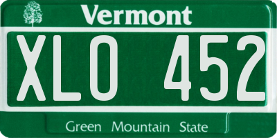 VT license plate XLO452