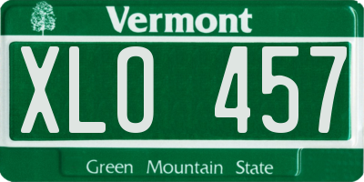 VT license plate XLO457