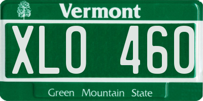 VT license plate XLO460