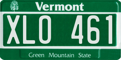 VT license plate XLO461