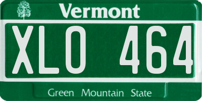 VT license plate XLO464