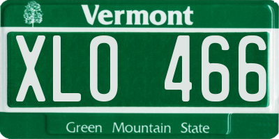 VT license plate XLO466