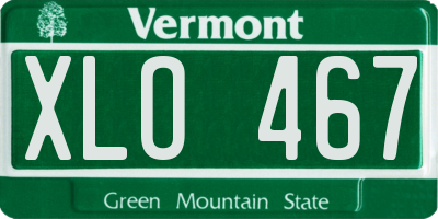 VT license plate XLO467