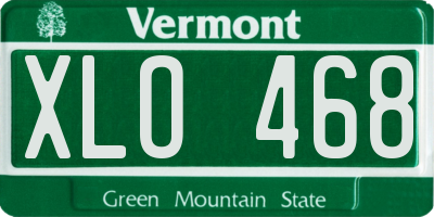 VT license plate XLO468