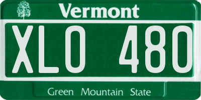 VT license plate XLO480