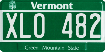 VT license plate XLO482