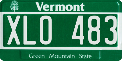 VT license plate XLO483