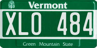 VT license plate XLO484