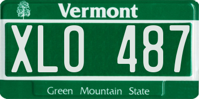VT license plate XLO487