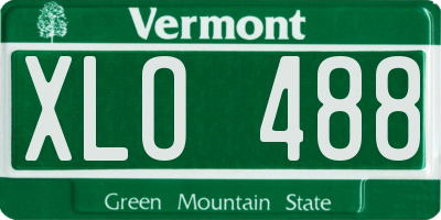 VT license plate XLO488